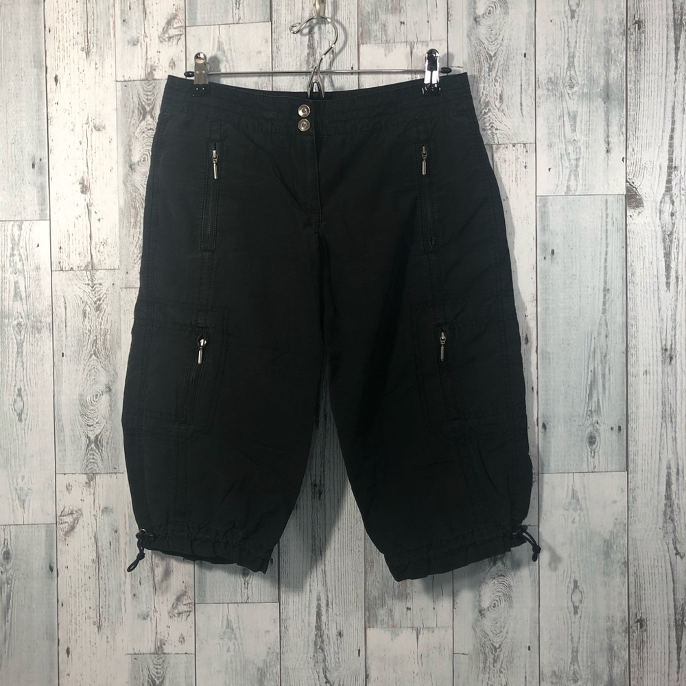 Loft Marisa Black Crop Petite Pants 4P